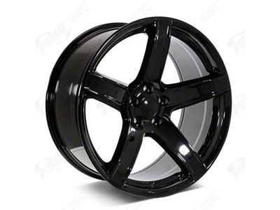 Factory Style Wheels Flow Forged HR2 Hellraiser Style Gloss Black Wheel; Rear Only; 20x11 (06-10 RWD Charger)