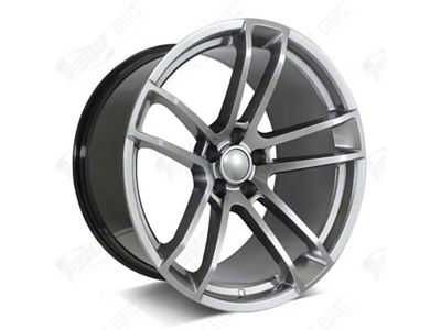 Factory Style Wheels Flow Forged HC2 Widebody Hellcat Style Crystal Grey Wheel; Front Only; 20x9.5 (06-10 RWD Charger)