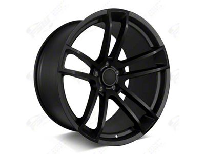 Factory Style Wheels Flow Forged HC2 Widebody Hellcat Style Satin Black Wheel; Front Only; 20x9.5; 18mm Offset (06-10 RWD Charger)