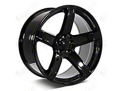 Factory Style Wheels HR2 Hellraiser Style Gloss Black Wheel; Rear Only; 22x10.5; 27mm Offset (11-23 RWD Charger, Excluding Widebody)