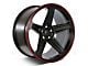 Factory Style Wheels Flow Forged Demon Style Satin Black with Red Pin Stripe Wheel; Rear Only; 20x10.5 (08-23 RWD Challenger, Excluding Widebody)