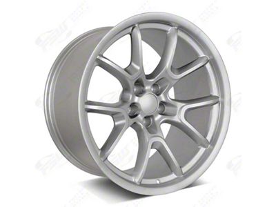 Factory Style Wheels Flow Forged Anniversary Style Satin Silver Wheel; 20x11; -2.5mm Offset (18-23 Challenger Widebody)