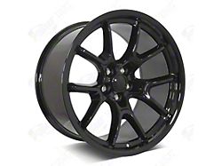 Factory Style Wheels Flow Forged Anniversary Style Gloss Black Wheel; Front Only; 20x9.5 (11-23 RWD Charger, Excluding Widebody)