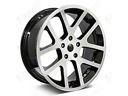 Factory Style Wheels Viper Style Machined Face with Black Outline Wheel; Rear Only; 22x10; 18mm Offset (06-10 RWD Charger)