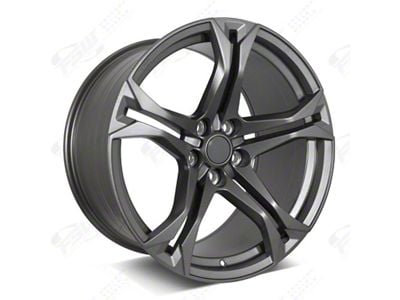 Factory Style Wheels 1LE Split Style Matte Gunmetal Wheel; Rear Only; 20x11; 43mm Offset (10-15 Camaro)