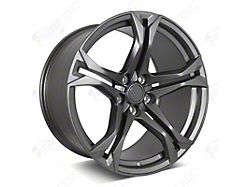 Factory Style Wheels 1LE Split Style Matte Gunmetal Wheel; Front Only; 20x10; 23mm Offset (10-15 Camaro)