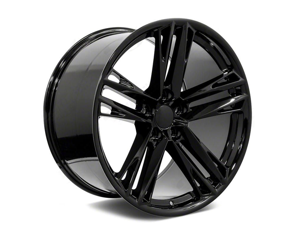 Factory Style Wheels Camaro ZL Split Style Gloss Black Wheel; Rear Only ...