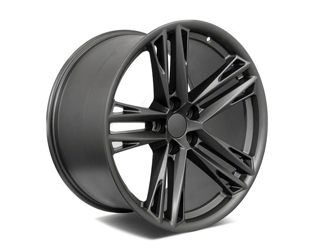 Factory Style Wheels Camaro ZL Split Style Matte Gunmetal Wheel; Rear ...