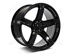 Factory Style Wheels HR2 Hellraiser Style Gloss Black Wheel; 22x9.5; 18mm Offset (08-23 RWD Challenger, Excluding Widebody)