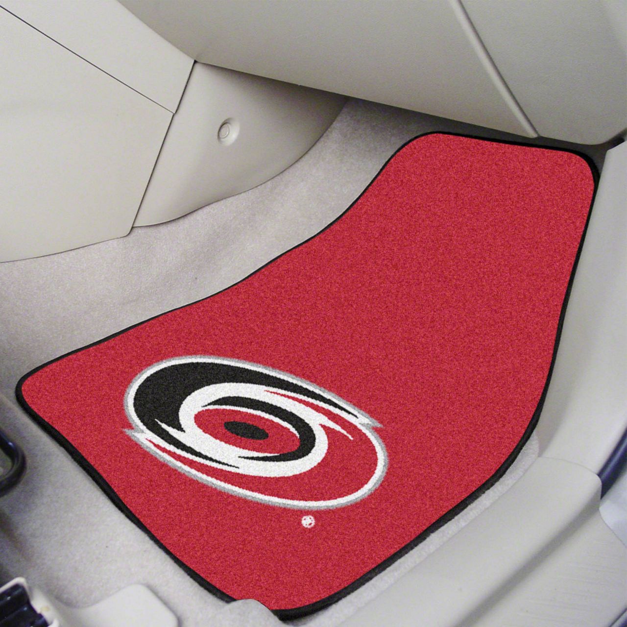 Camaro Carpet Front Floor Mats with Carolina Hurricanes Logo; Red ...