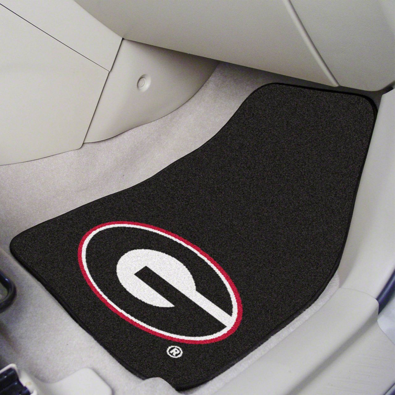 Camaro Carpet Front Floor Mats with University of Georgia Logo; Black ...