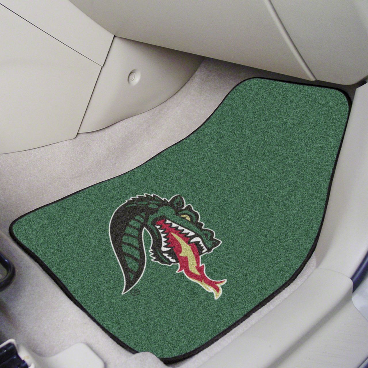 Camaro Carpet Front Floor Mats with University of UAB Logo; Green ...