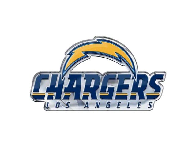 Los Angeles Chargers Embossed Emblem; Blue and Yellow (Universal; Some Adaptation May Be Required)