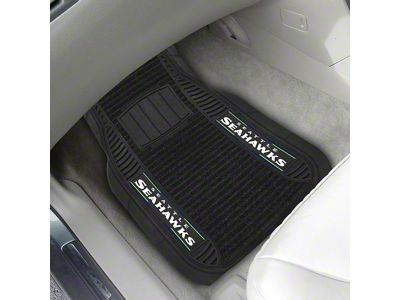 Molded Front Floor Mats with Seattle Seahawks Logo (Universal; Some Adaptation May Be Required)