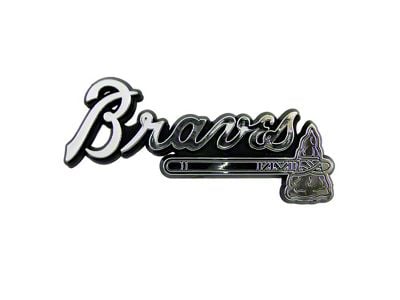 Atlanta Braves Molded Emblem; Chrome (Universal; Some Adaptation May Be Required)