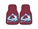 Carpet Front Floor Mats with Colorado Avalanche Logo; Burgandy (Universal; Some Adaptation May Be Required)
