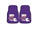 Carpet Front Floor Mats with Northwestern State University Logo; Purple (Universal; Some Adaptation May Be Required)
