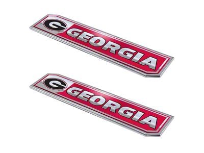 University of Georgia Embossed Emblems; Red (Universal; Some Adaptation May Be Required)