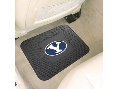 Utility Mat with BYU Logo; Black (Universal; Some Adaptation May Be Required)