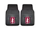 Vinyl Front Floor Mats with Stanford University Logo; Black (Universal; Some Adaptation May Be Required)
