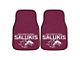 Carpet Front Floor Mats with Southern Illinois University Logo; Black (Universal; Some Adaptation May Be Required)