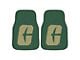 Carpet Front Floor Mats with University of Charlotte Logo; Green (Universal; Some Adaptation May Be Required)