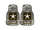 Carpet Front Floor Mats with U.S. Army Logo; Gray (Universal; Some Adaptation May Be Required)