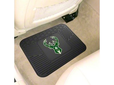 Utility Mat with Milwaukee Bucks Logo; Black (Universal; Some Adaptation May Be Required)