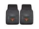 Vinyl Front Floor Mats with University of Texas Logo; Black (Universal; Some Adaptation May Be Required)