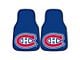 Carpet Front Floor Mats with Montreal Canadiens Logo; Blue (Universal; Some Adaptation May Be Required)