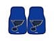 Carpet Front Floor Mats with St. Louis Blues Logo; Royal (Universal; Some Adaptation May Be Required)