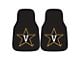 Carpet Front Floor Mats with Vanderbilt University Logo; Black (Universal; Some Adaptation May Be Required)