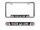 Embossed License Plate Frame with University of Louisiana-Lafayette Logo; Black (Universal; Some Adaptation May Be Required)