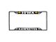 License Plate Frame with University of Iowa Logo; Chrome (Universal; Some Adaptation May Be Required)