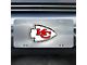 License Plate with Kansas City Chiefs Logo; Stainless Steel (Universal; Some Adaptation May Be Required)