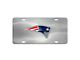 License Plate with New England Patriots Logo; Stainless Steel (Universal; Some Adaptation May Be Required)