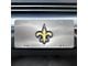 License Plate with New Orleans Saints Logo; Stainless Steel (Universal; Some Adaptation May Be Required)