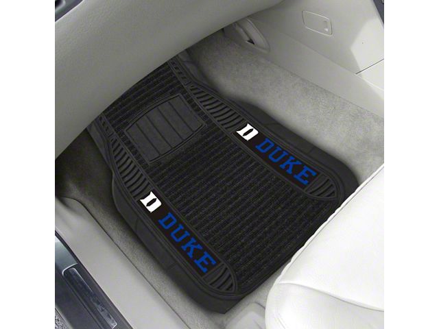 Molded Front Floor Mats with Duke University Logo (Universal; Some Adaptation May Be Required)