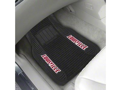 Molded Front Floor Mats with University of Louisville Logo (Universal; Some Adaptation May Be Required)