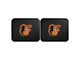 Molded Rear Floor Mats with Baltimore Orioles Logo (Universal; Some Adaptation May Be Required)