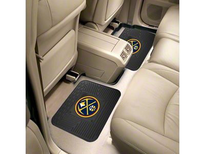 Molded Rear Floor Mats with Denver Nuggets Logo (Universal; Some Adaptation May Be Required)