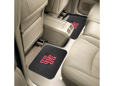 Molded Rear Floor Mats with University of Houston Logo (Universal; Some Adaptation May Be Required)