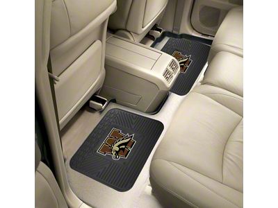Molded Rear Floor Mats with Western Michigan University Logo (Universal; Some Adaptation May Be Required)
