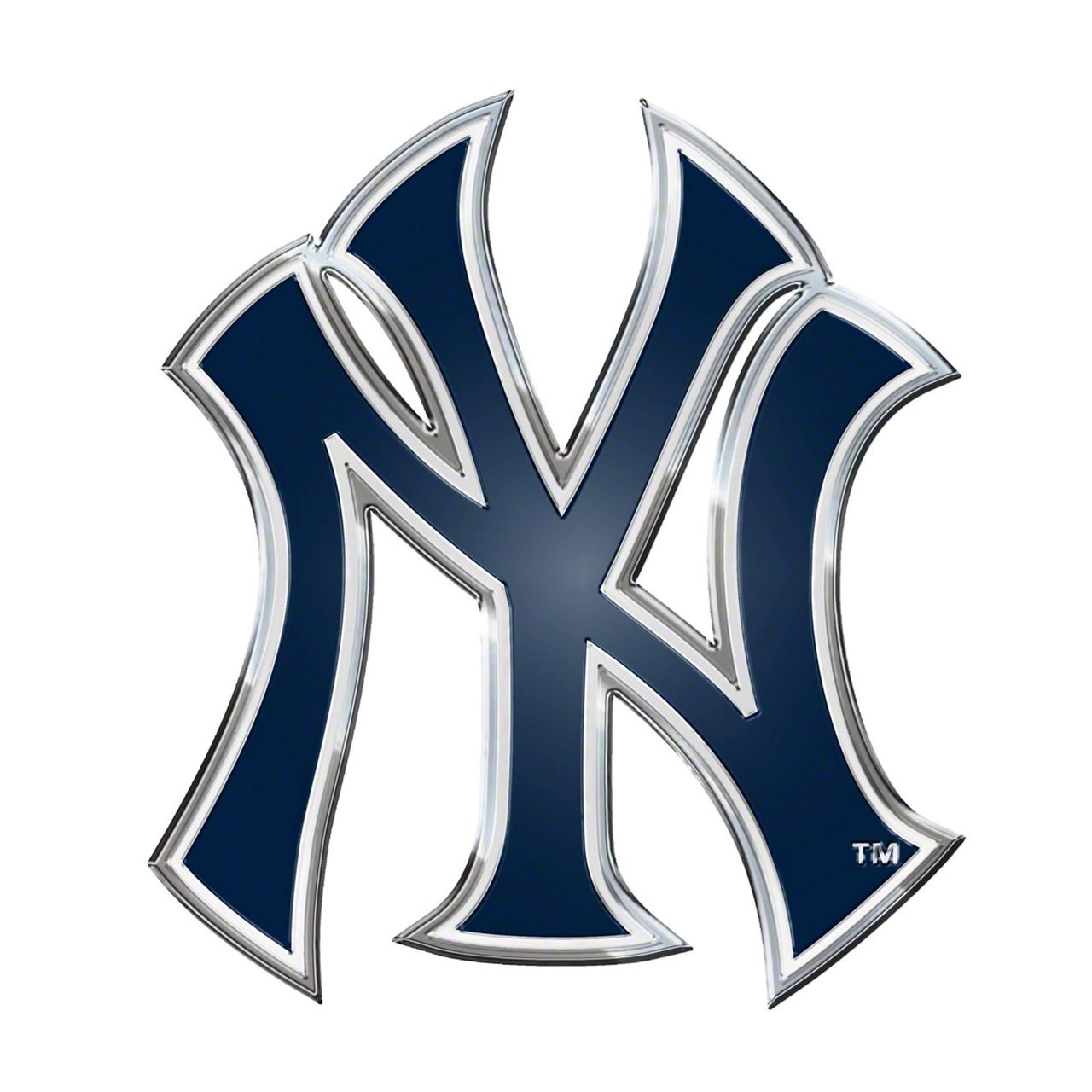 Mustang New York Yankees Embossed Emblem; Blue (Universal; Some ...