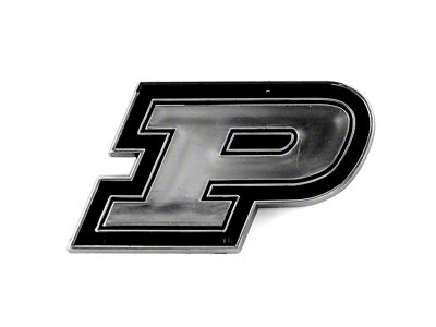 Purdue University Molded Emblem; Chrome (Universal; Some Adaptation May Be Required)