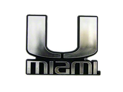 University of Miami Molded Emblem; Chrome (Universal; Some Adaptation May Be Required)