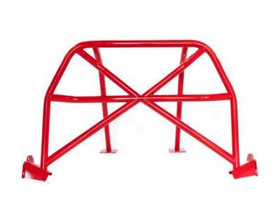 Fathouse Performance 4-Point Bolt-In Roll Bar; Red (15-23 Mustang Fastback)