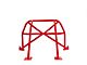 Fathouse Performance 4-Point Bolt-In Roll Bar; Red (15-23 Mustang Fastback)