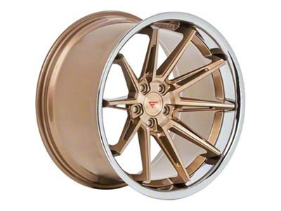 Ferrada Wheels CM2 Brushed Cobre with Chrome Lip Wheel; Rear Only; 20x10 (05-09 Mustang)