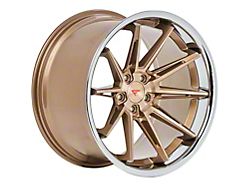 Ferrada Wheels CM2 Brushed Cobre with Chrome Lip Wheel; Rear Only; 20x10.5 (05-09 Mustang)